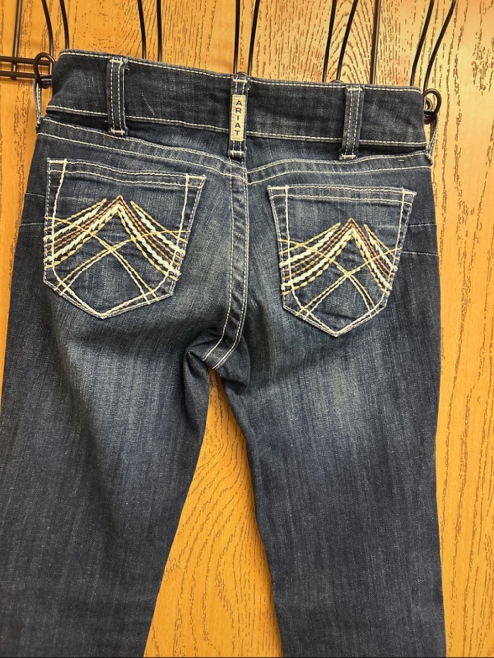 Ariat Women's Dark Blue Bootcut Jeans with Multicolor Pocket Stitching